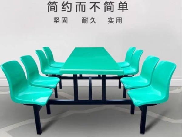 玻璃钢餐桌8人
